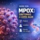 Ilustração do vírus da mpox ao lado do mapa do Brasil com destaque para 90 casos registrados em 2026