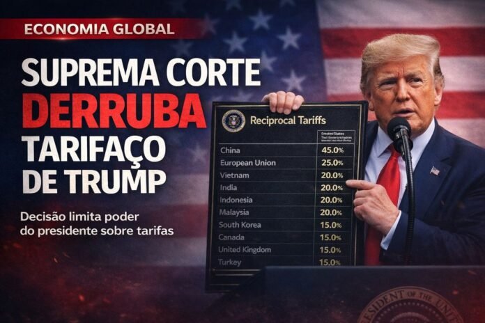 Suprema Corte dos EUA derruba tarifaço imposto por Trump