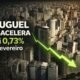 Prédios comerciais em cidade brasileira ilustrando queda de 0,73% na inflação do aluguel em fevereiro