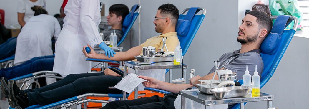 Doação de sangue em ação de saúde com incentivo por benefícios fiscais em Rondônia