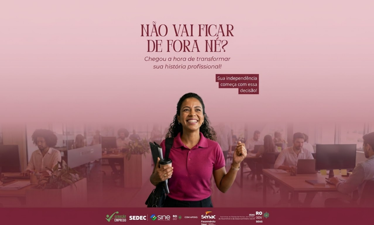 Mulher celebra oportunidade de emprego no Feirão Mulheres em Ação em Porto Velho com foco em autonomia financeira