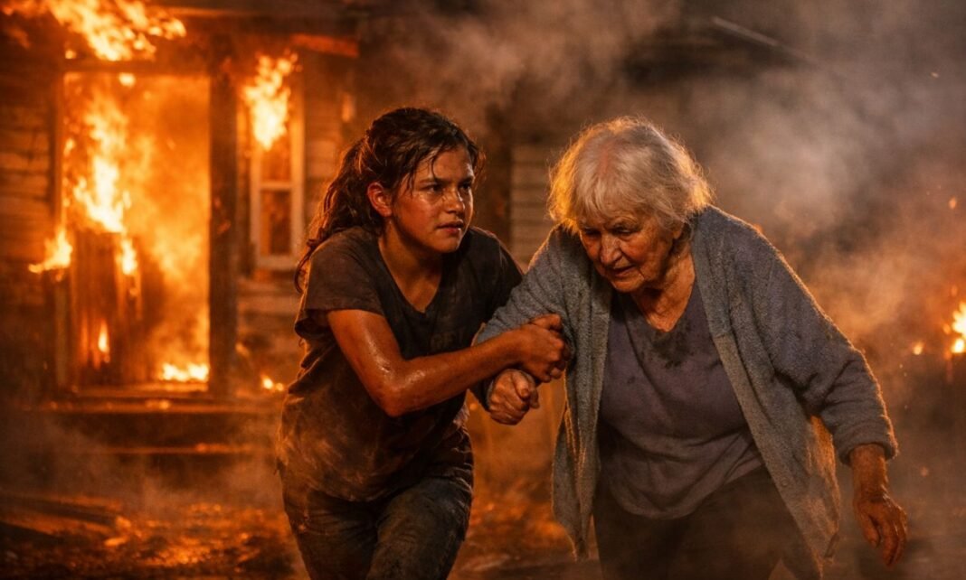 Menina de 12 anos salva idosa de incêndio ao retirar vítima de casa em chamas