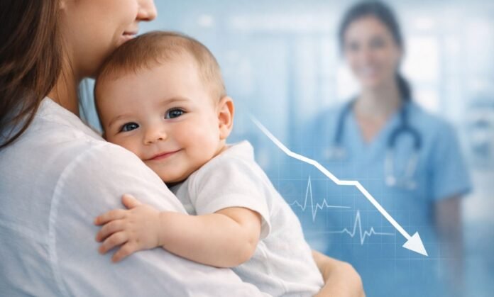 Mortalidade infantil no Brasil atinge menor nível em 34 anos mortalidade infantil no Brasil queda bebê no colo da mãe ambiente hospitalar