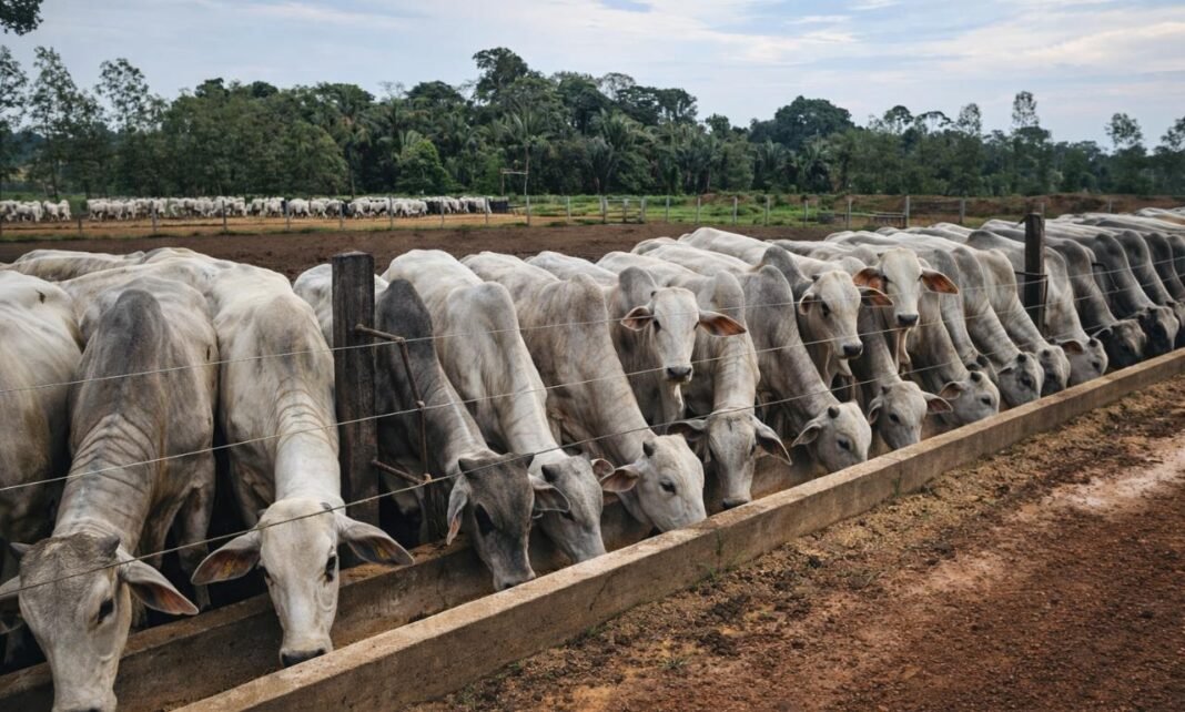 pecuária de Rondônia com rebanho bovino em confinamento após decreto que amplia mercado para pecuaristas