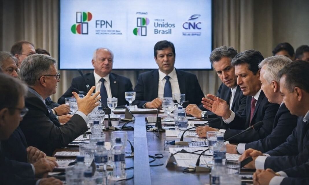 Autoridades e representantes de entidades empresariais discutem a proposta de fim da escala 6x1 em reunião sobre compensação do governo.