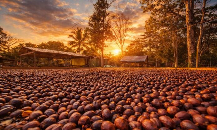 café das Matas de Rondônia em secagem com produção sustentável