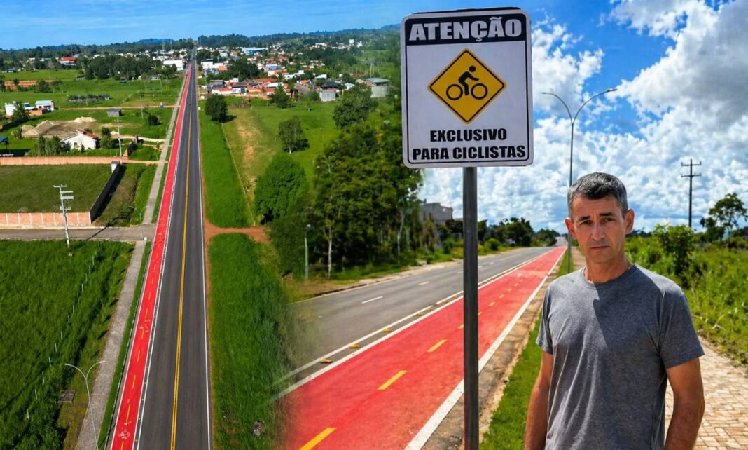 ciclofaixa em Nova União