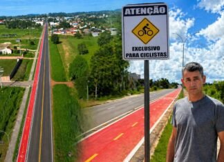 Governo de Rondônia implanta ciclofaixa na RO-470 em Nova União ciclofaixa em Nova União