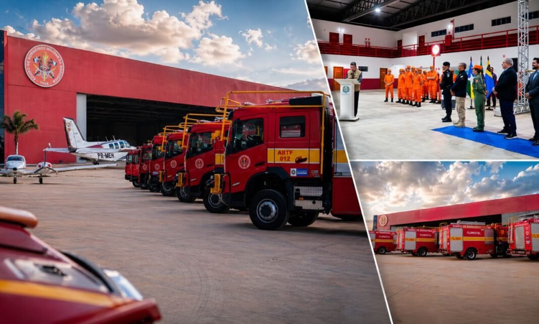 hangares e viaturas dos Bombeiros