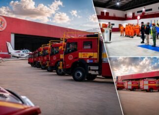 Governo de RO entrega hangares e viaturas dos Bombeiros em Porto Velho hangares e viaturas dos Bombeiros
