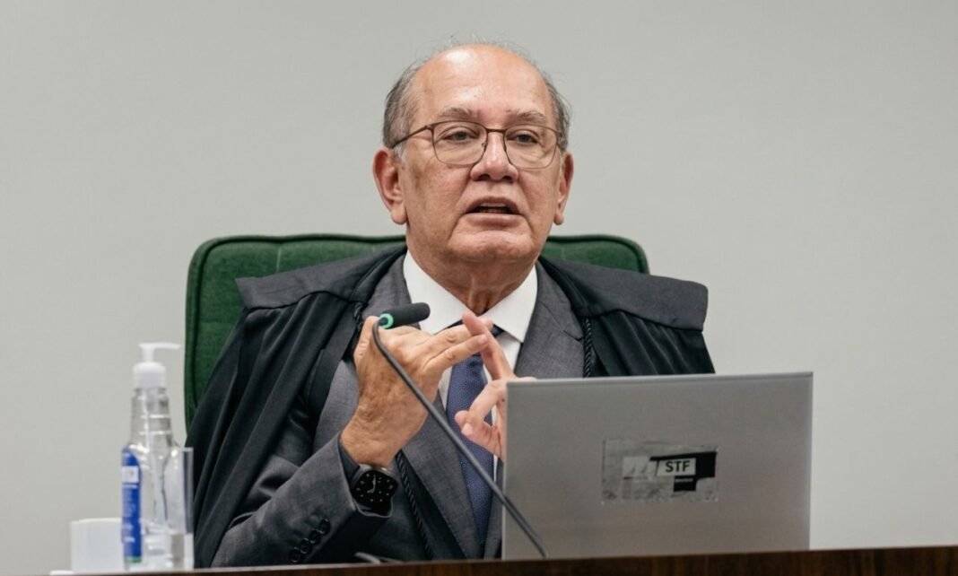 Gilmar Mendes durante sessão no STF em meio à reação após relatório rejeitado na CPI do Crime Organizado
