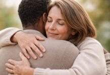 Perdão melhora saúde mental aponta estudo de Harvard Perdão melhora saúde mental em imagem de reconciliação entre duas pessoas adultas