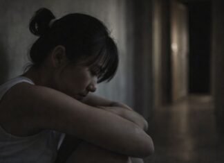 Em 2025, maioria das agressões contra mulheres aconteceu dentro de casa Mulher em ambiente doméstico escuro, em posição de vulnerabilidade, ilustrando violência doméstica e agressões contra mulheres