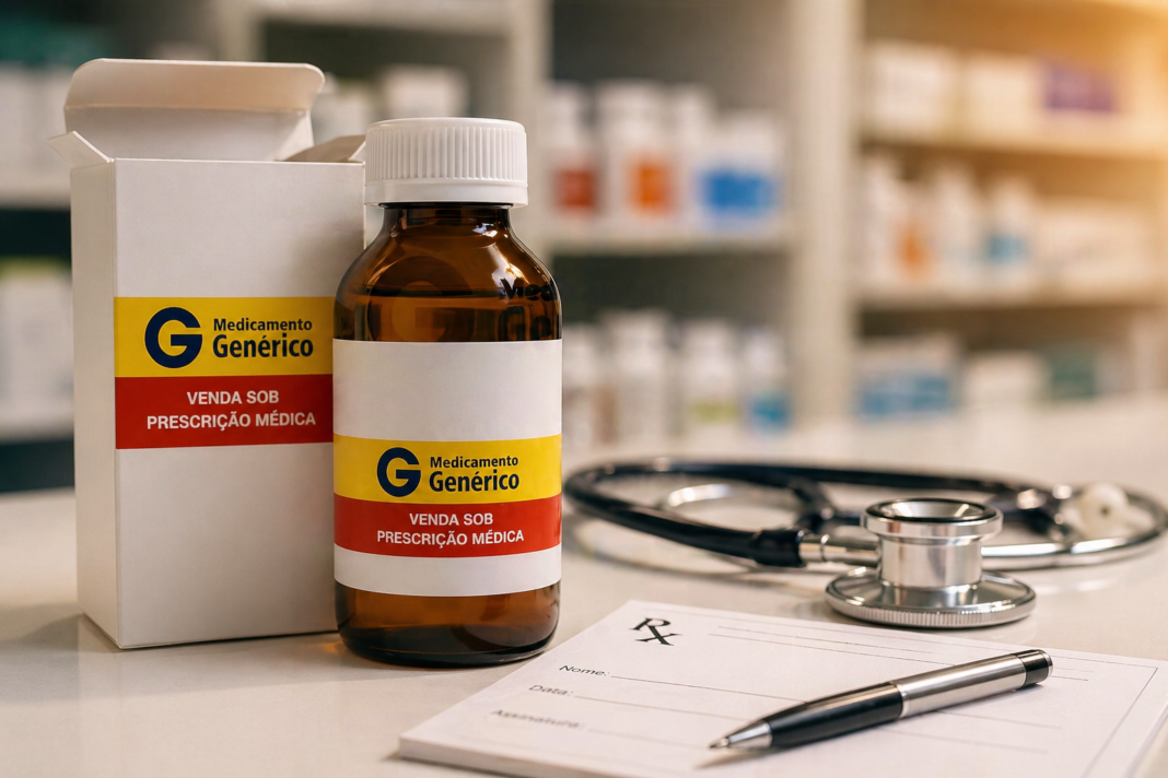 Medicamento genérico para tosse com receita médica e estetoscópio após Anvisa retirar clobutinol do mercado