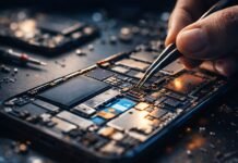 Conserto de celulares usados dispara no Brasil e muda rotina das famílias Conserto de celular usado em imagem macro horizontal