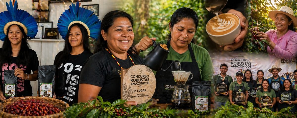 Faixa visual com produtoras, premiações e protagonismo no café de Rondônia