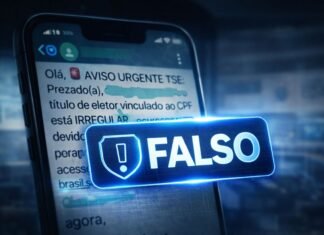 Golpe em nome do TSE cobra regularização eleitoral falsa Golpe do TSE em mensagem falsa de WhatsApp sobre regularização eleitoral