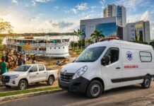 Ale-RO: recursos, obras e propostas movimentam saúde, agro e infraestrutura em Rondônia Composição editorial sobre investimentos em Rondônia com ambulância, comunidade ribeirinha, caminhonete e prédio institucional