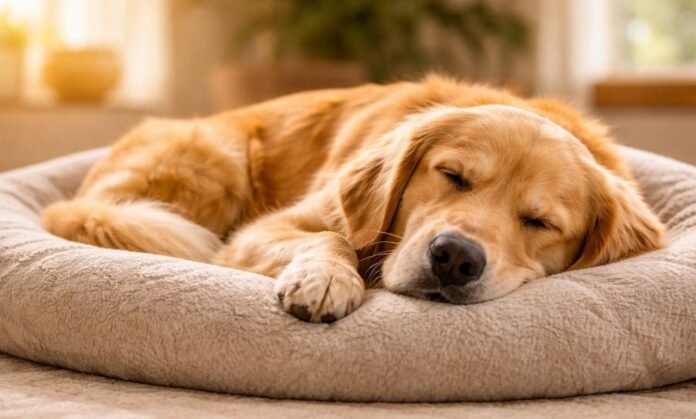 sono do pet em descanso profundo dentro de casa