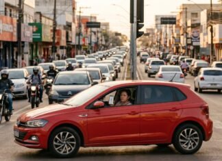 Taxa do CRLV de R$ 230,25 pode acabar em Rondônia e aliviar donos de mais de 1 milhão de veículos Motorista em avenida movimentada ilustra taxa do CRLV de R$ 230,25 em Rondônia