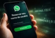 WhatsApp testa nome de usuário no lugar do número de telefone WhatsApp sem número em tela de celular com nome de usuário e foco em privacidade digital