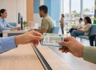 Governo de RO dobra emissão da nova Carteira de Identidade Nacional Carteira de Identidade Nacional sendo entregue em atendimento público em Rondônia