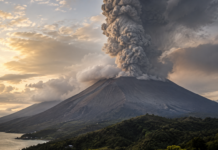 Vulcão entra em erupção na Indonésia e deixa mortos após prender alpinistas Erupção do Monte Dukono na Indonésia com grande coluna de fumaça e cinzas