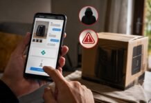 Golpe do intermediário no Marketplace faz vítimas e acende alerta em Rondônia Pessoa usando celular em alerta sobre golpe do intermediário no Marketplace em Rondônia