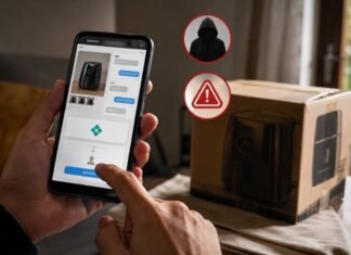 Golpe do intermediário no Marketplace faz vítimas e acende alerta em Rondônia Pessoa usando celular em alerta sobre golpe do intermediário no Marketplace em Rondônia
