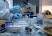 Primeira morte por hantavírus em 2026 acende alerta de saúde Laboratório de saúde pública com amostras biológicas e profissional de saúde durante análise relacionada ao hantavírus em Minas Gerais