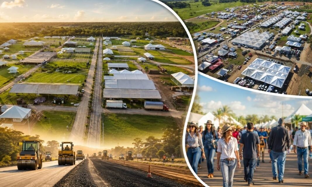 Obras reforçam acessos para receber visitantes na Rondônia Rural Show 2026 em Ji-Paraná