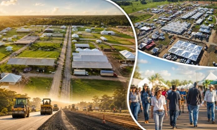 Obras nos acessos da Rondônia Rural Show 2026 Obras reforçam acessos para receber visitantes na Rondônia Rural Show 2026 em Ji-Paraná