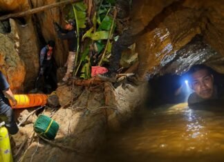 Resgate em caverna no Laos tenta alcançar sete pessoas presas resgate em caverna no laos
