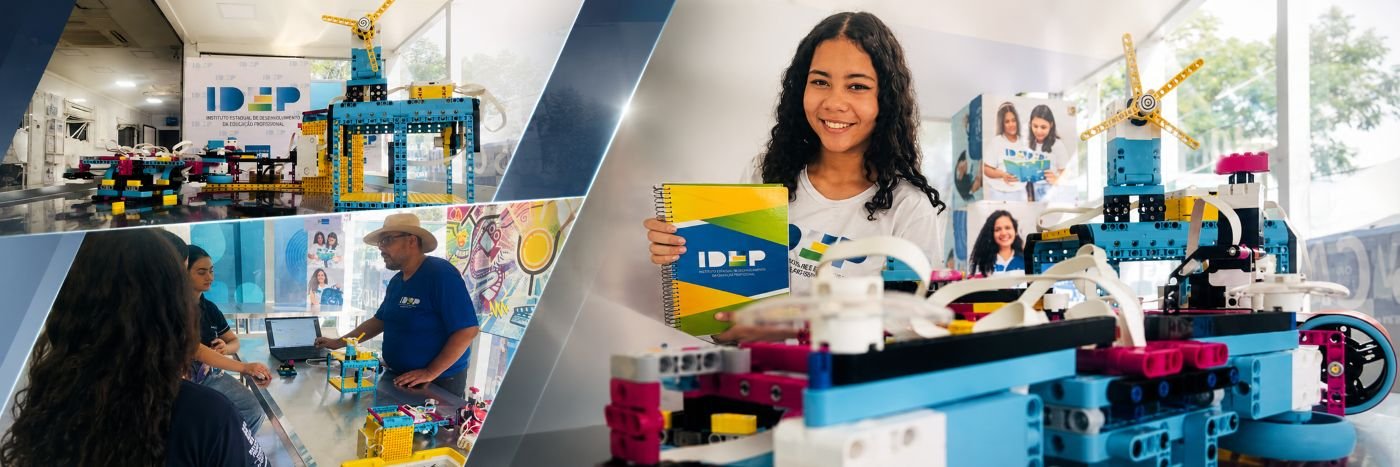 Robótica na Rondônia Rural Show com estudantes, instrutor e protótipos do Idep em demonstração tecnológica
