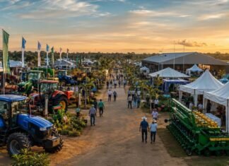 Rondônia Rural Show 2026 impulsiona negócios e fortalece Ji-Paraná Rondônia Rural Show 2026 com feira agropecuária, tratores modernos e visitantes em Ji-Paraná