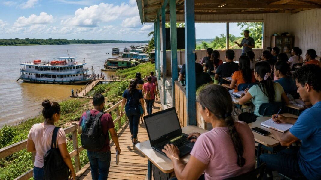 Acelero Baixo Madeira leva cursos gratuitos e qualificação a comunidades ribeirinhas