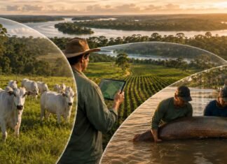 Ações federais miram sanidade, rastreabilidade e bioeconomia na Amazônia Agro sustentável na Amazônia com pecuária, rastreabilidade rural e manejo do pirarucu