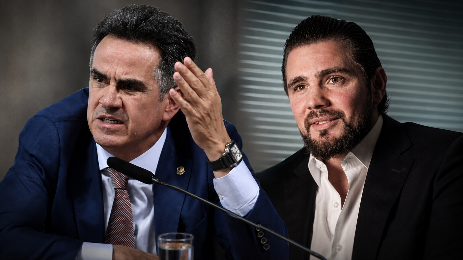 Ciro Nogueira e Daniel Vorcaro em imagem editorial sobre investigação da Polícia Federal no caso Banco Master