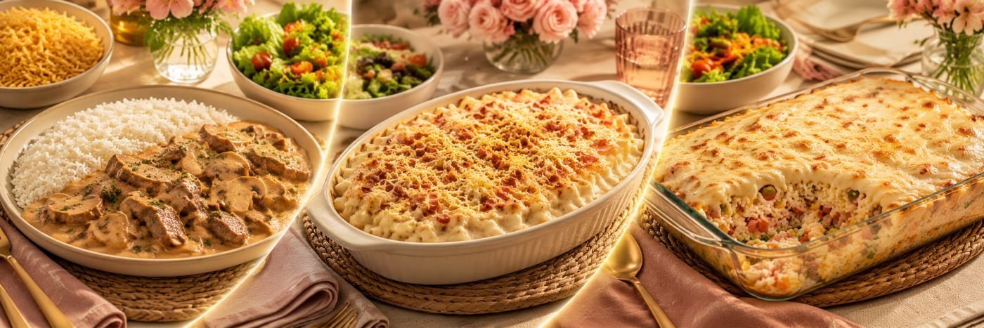 Strogonoff, macarrão com molho branco e arroz de forno entre receitas fáceis para o Dia das Mães