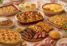 Dia das Mães: veja 9 receitas fáceis para preparar um almoço especial em casa Receitas fáceis para o Dia das Mães reunidas em mesa especial com pratos salgados e mousse