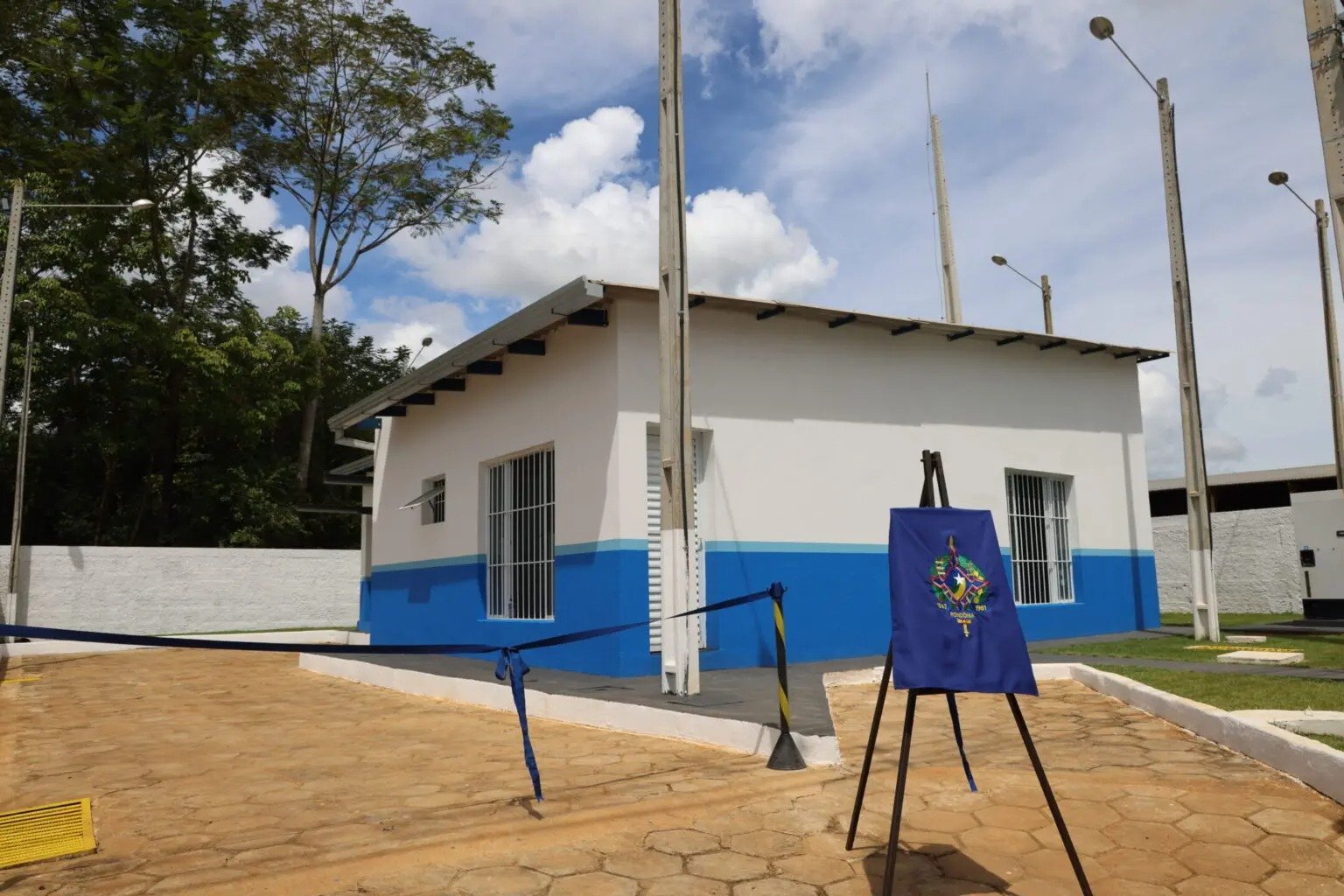 Estrutura da estação elevatória do Sistema de Esgotamento Sanitário entregue em Jaru, Rondônia.