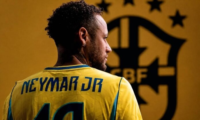 Camisa do Brasil para a Copa 2026 ganha destaque internacional Neymar Jr. de costas com a camisa do Brasil em imagem promocional da Seleção Brasileira para a Copa 2026