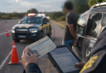 PRF detém homem com documento falso e mandado por homicídio na BR-153 Documento falso é verificado pela PRF durante fiscalização que identificou foragido na BR-153.