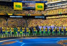 Hino Nacional Brasileiro é eleito o mais bonito da Copa pelo The New York Times Seleção Brasileira e torcida cantam o Hino Nacional Brasileiro antes de partida da Copa 2026