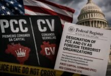 Decisão dos EUA contra PCC e CV passa a valer no diário oficial pcc e cv terroristas nos eua