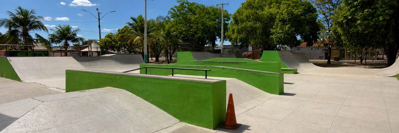 Skate Parque Porto Velho tem pista, calçadas acessíveis e área de convivência