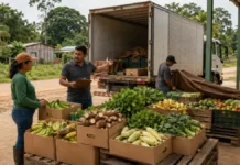 Transporte gratuito leva produção rural às feiras de Porto Velho Agricultores familiares organizam caixas de alimentos para transporte em Porto Velho