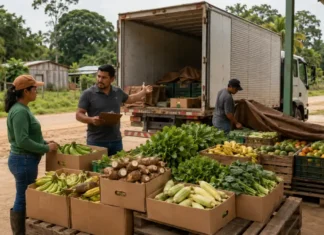 Transporte gratuito leva produção rural às feiras de Porto Velho Agricultores familiares organizam caixas de alimentos para transporte em Porto Velho