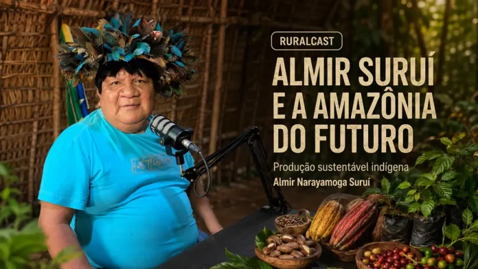 Almir Suruí participa do RuralCast sobre produção sustentável indígena em Rondônia, autonomia Paiter Suruí e futuro da Amazônia