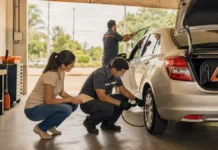 Vai pegar a estrada? Veja o que revisar no carro antes da viagem Técnico confere componentes básicos do carro antes de uma viagem em Rondônia